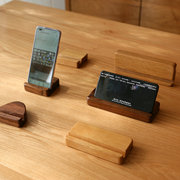 创意黑胡桃木实木手机平板通用支架桌面平板支架直播木制支架