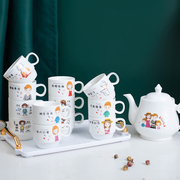家庭装陶瓷杯具套装家用骨瓷客厅杯子茶杯水具茶具创意冷水壶耐热