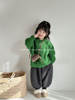 小苹果秋冬韩版男女童宝宝百搭绿色，长袖加厚毛衣儿童森系针织衫潮