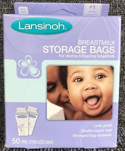 美国Lansinoh兰思诺母乳保鲜袋储奶袋180ml预消毒母乳储存袋50片