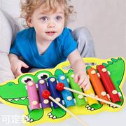 儿童木制玩具八音阶手敲琴小木琴木质益智宝宝早教敲击奥尔夫乐器