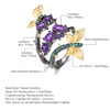 原创设计师款秘密花园系列戒指自然风蝴蝶设计天然紫水晶戒指