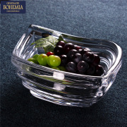 波西米亚捷克进口欧式水晶玻璃，水果盘果盆透明果，斗干果盘糖果盘子