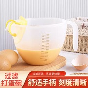 过滤量杯带刻度食品级专用厨房大容量打鸡蛋烘焙蛋液过滤网打蛋杯