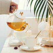 英式下午茶具北欧花茶杯套装欧式陶瓷耐热玻璃煮水果蜡烛加热茶壶