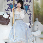 云锦瑟原创设计皎白寄语中国风汉元素衬衣马甲，裙子日常春夏季