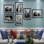 实木照片墙装饰欧式相片框现代简约客厅相框组合挂墙个性创意背景