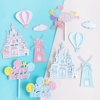 网红风车城堡气球蛋糕装饰插件宝宝儿童周岁生日快乐烘焙摆件插旗