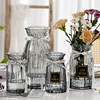 创意简约玻璃花瓶透明水养，百合富贵竹干鲜花插花瓶，客厅装饰摆件