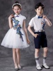 六一儿童节表演服装中国风，大合唱团中小学生男女童，舞蹈纱裙演出服
