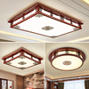 新中式吸顶灯客厅灯中国风，实木长方形简约仿古书房餐厅卧室灯具