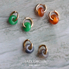 LAZY CIRCLES 彩色圆珠耳环 925纯银独立设计师小众复古感耳饰