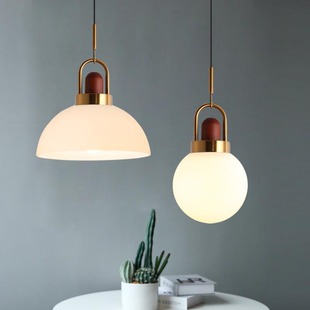 现代简约工业风创意个性吧台咖啡厅餐厅商业工装单头玻璃灯罩吊灯