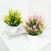 家居创意摆件塑料花假花仿真花，套装盆景客厅餐桌插花小盆栽装饰品