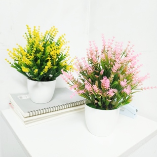 家居创意摆件塑料花假花，仿真花套装盆景客厅，餐桌插花小盆栽装饰品