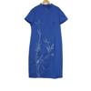 六l品牌女装，高端时尚气质，百搭宝蓝色连衣裙a1-16096