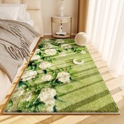 卧室床边毯油画风床前飘窗毛毯，冬季房间长方形床下地毯高级感地垫