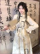 新中式改良衬衫上衣+气质半裙女2024春季中国风清新复古两件套装