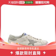 香港直邮潮奢 GOLDEN GOOSE 男士SUPER 白色灰色皮质星星运动鞋