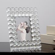 水晶玻璃相框摆台创意，结婚礼物婚纱，相框摆台样板房办公桌摆件