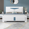 光明实木床现代简约1.8米主卧双人床1.5米北欧拼色压纹白色储物租