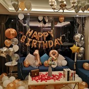 生日布置气球浪漫表白酒店KTV装饰套餐生日字母气球聚会派对装饰