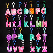 跨境彩色灭鼠先锋食品级硅胶玩具思维棋益智减压字母钥匙扣挂件