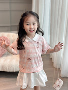 可爱娃娃领假两件连衣裙女童夏装舒适1-3岁宝宝2-14岁女童裙子
