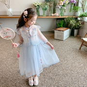 三岁四岁五岁六岁七女童连衣裙2024夏装汉服洋气小女孩公主裙