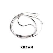 KREAM S925 silver snake纯银镀白金项链细蛇骨链男女锁骨 方蛇链