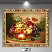 欧式餐厅装饰画水果单幅，现代简约饭厅，挂画墙面画厨房壁画葡萄油画