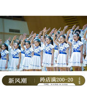 六一儿童合唱服中国风青花瓷表演服学生，朗诵活比赛动主持礼服套装