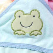 竹纤维婴儿浴巾大方形带帽新生儿宝宝毛巾被，抱被盖毯卡通比纯棉好