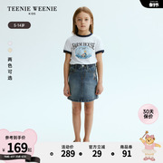 TeenieWeenie Kids小熊童装24夏季女童全棉圆领休闲短袖T恤