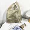 简约纯色可折叠便携环保袋超市购物袋尼龙防水手提袋买菜包背心式