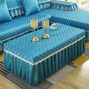纯色全包茶几桌布罩沙发垫简约现代长方形茶几垫台布茶桌套罩盖巾