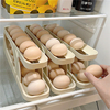 *漂亮的小姨妈*鸡蛋收纳盒冰箱用侧门保鲜盒厨房用滚动蛋托鸡蛋架