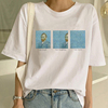Van Gogh Oil Paint women T-shirt 恶搞梵高印花短袖女人T恤