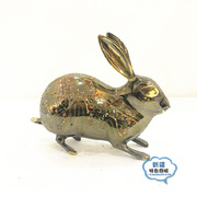 巴基斯坦工艺品铜兔子纯手工居家装饰品桌面摆件生日生肖礼物