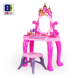 城堡钢琴化妆台梦幻梳妆台，女孩过家家儿童生日，玩具套装仿真吹风筒
