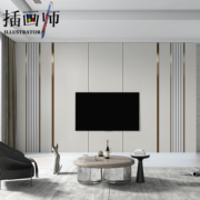 2023电视背景墙壁纸客厅沙发卧室简约3d立体影视墙布定制壁画