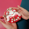 diy手工自制包包礼物，送闺蜜女朋友，创意日式招财猫零钱包钩针材料