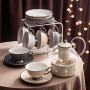 轻奢耐热玻璃花茶壶花草茶具水果茶壶套装下午茶茶壶茶杯家用待客