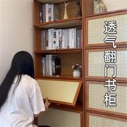 家用室内置物落地办公带门书柜书架实木多层客厅学生储物柜收纳柜