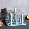 创意家居用品杯子架简约家用方形塑料沥水杯架玻璃水杯沥水架