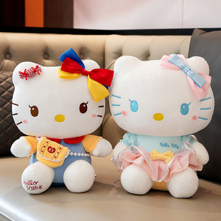 正版hellokitty公仔凯蒂猫玩偶布娃娃，背包猫咪毛绒玩具生日礼物女