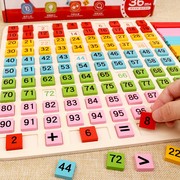 儿童学前认数识字教具益智开发早教1到100数字算术加减法积木玩具