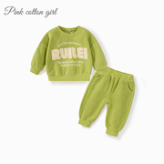 女童秋季运动套装婴幼儿宝宝春秋卫衣两件套1一2岁小女孩秋天衣服