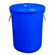 大号加厚塑料水桶带盖子圆桶白色桶储水桶蓝色家用特大容量发