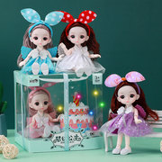 童心芭比洋娃娃蛋糕礼盒套装，17厘米女孩仿真公主儿童玩具招生